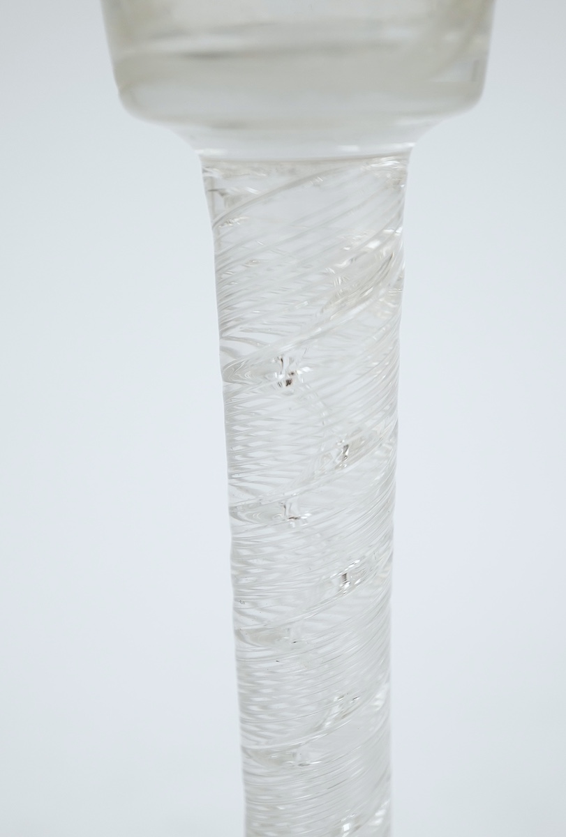 A Jacobite cordial glass, c.1750